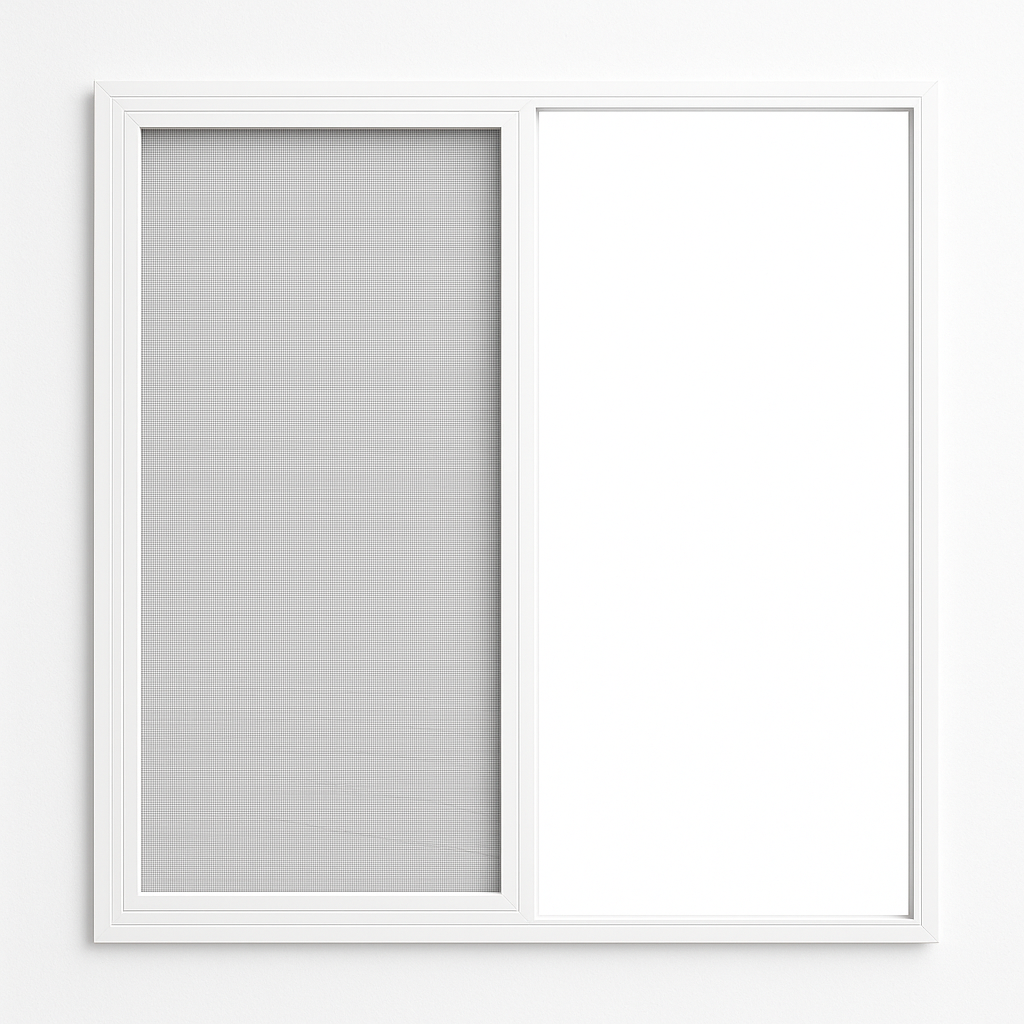 Egypályás alumínium toló szúnyogháló ajtó / keret profil:22x35, szárny profil: 62x13